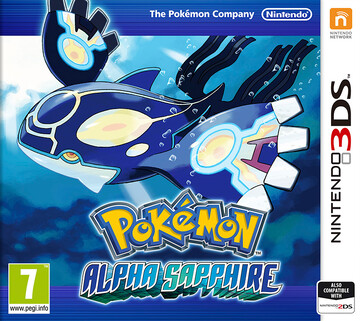 Pokemon Alpha Sapphire box art featuring Primal Kyogre