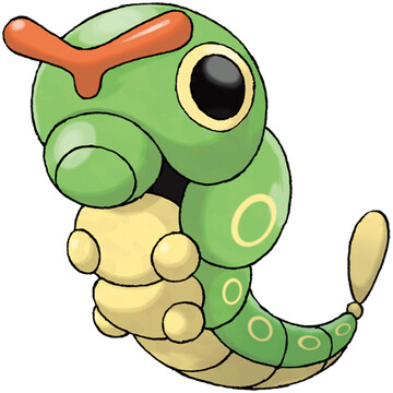 Caterpie artwork by Ken Sugimori