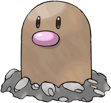 Diglett artwork by Ken Sugimori