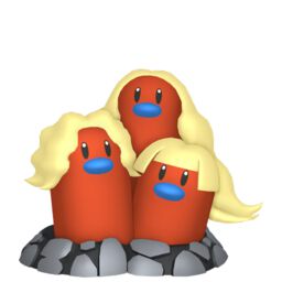 Alolan Dugtrio shiny sprite