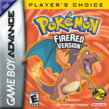 Pokemon FireRed box art featuring Charizard