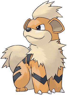 Growlithe artwork by Ken Sugimori