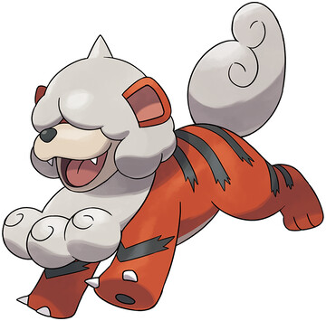 Hisuian Growlithe artwork by Ken Sugimori