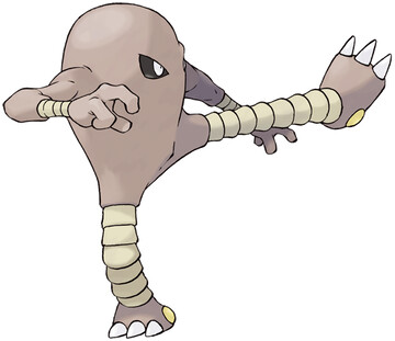 Hitmonlee artwork by Ken Sugimori