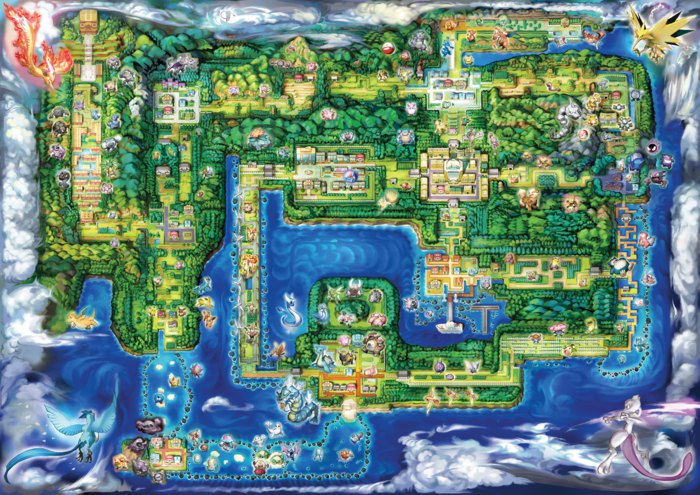 Kanto region map artwork