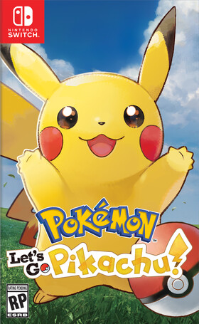 Pokemon Let's Go Pikachu box art featuring Pikachu