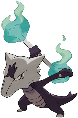 Alolan Marowak artwork by Ken Sugimori