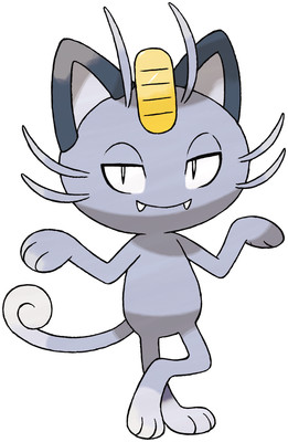 Alolan Meowth artwork by Ken Sugimori