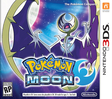 Pokemon Moon box art featuring Lunala