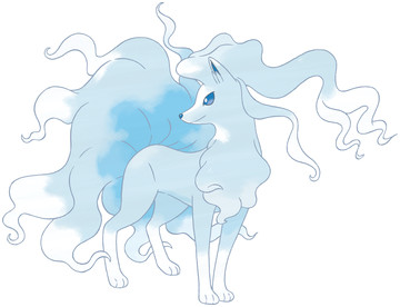 Alolan Ninetales artwork by Ken Sugimori