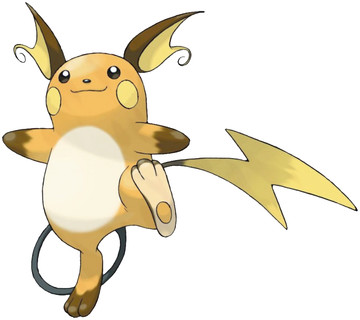 Raichu artwork by Ken Sugimori