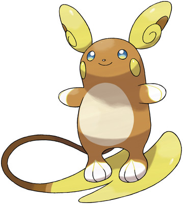 Alolan Raichu artwork by Ken Sugimori