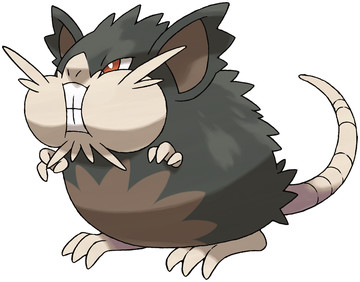 Alolan Raticate artwork by Ken Sugimori