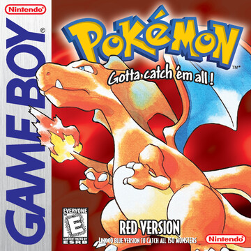 Pokemon Red box art featuring Charizard