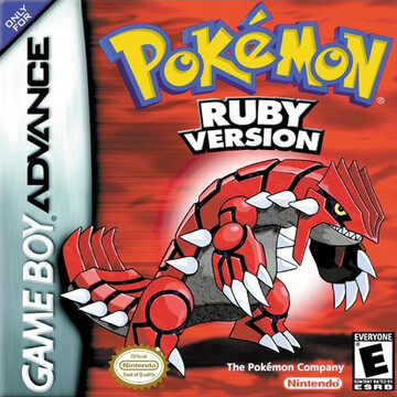 Pokemon Ruby box art featuring Groudon