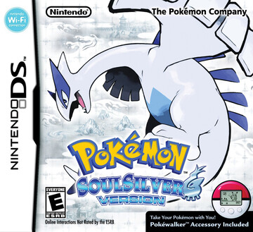 Pokemon SoulSilver box art featuring Lugia