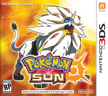 Pokemon Sun box art featuring Solgaleo