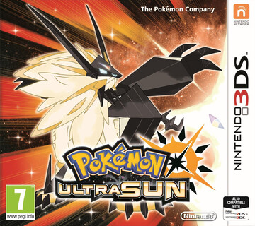 Pokemon Ultra Sun box art featuring Dusk Mane Necrozma