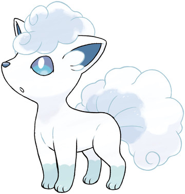 Alolan Vulpix artwork by Ken Sugimori