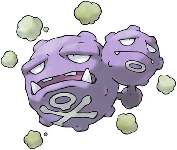 Weezing artwork by Ken Sugimori