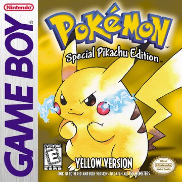 Pokemon Yellow box art featuring Pikachu