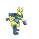 Lucario Shiny sprite from Ultra Sun & Ultra Moon